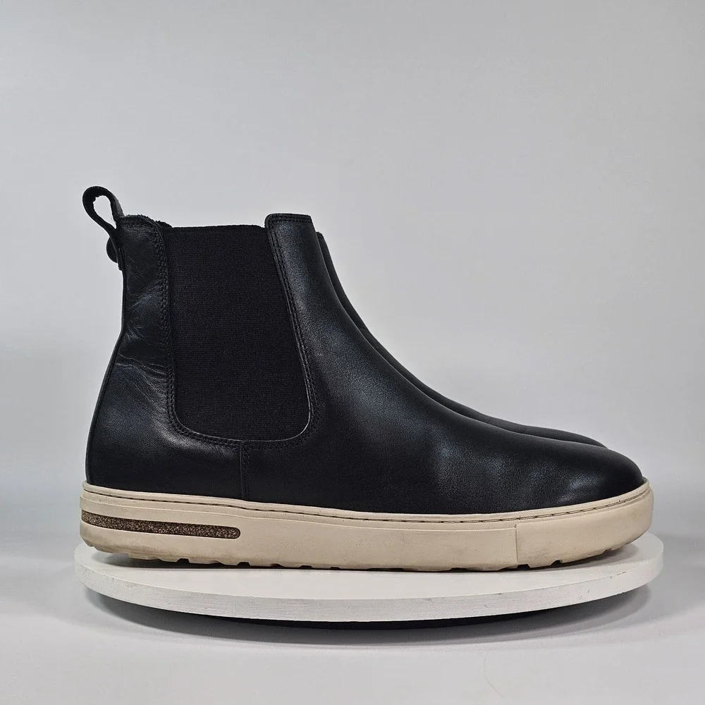 Birkenstock Women's Sz 10 EU 41 Black Leather Bend Chelsea Ankle Booties